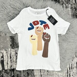 CHASER Women's "Vote" Graphic Tee Shirt Size Large NWT
